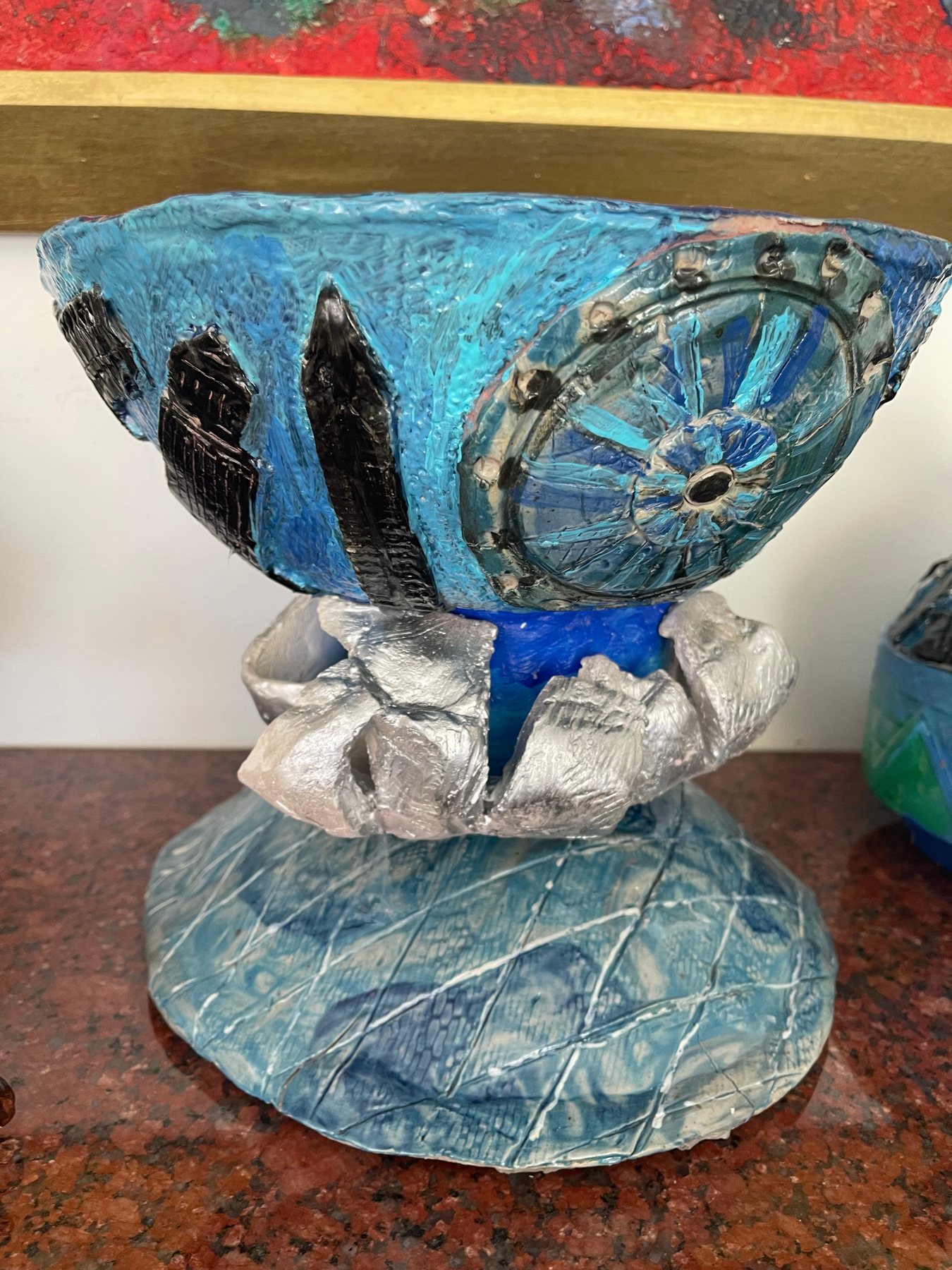 Chicago vase, a patterned ceramic vessel